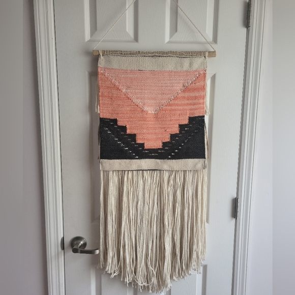 Boho Wall Hanging with Fringe - Picture 2 of 2